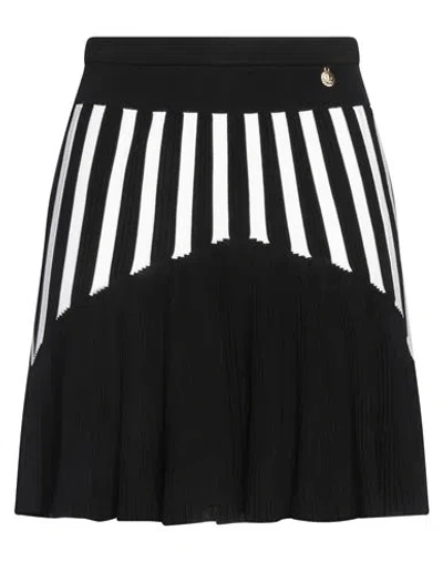 Balmain Woman Mini Skirt Black Size 2 Viscose, Polyester, Polyamide