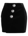 Balmain Skirt With Asymmetric Hem And Decorative Buttons In Black