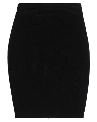 Balmain Woman Mini Skirt Black Size 8 Viscose, Polyester