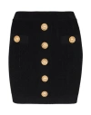 Balmain Women High Waist Buttoned Mini Skirt In Black