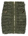 Balmain Woman Mini Skirt Military Green Size 4 Viscose, Polyamide, Acrylic, Polyurethane, Virgin Woo