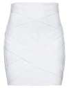 Balmain High-waisted Panelled Mini Skirt In White