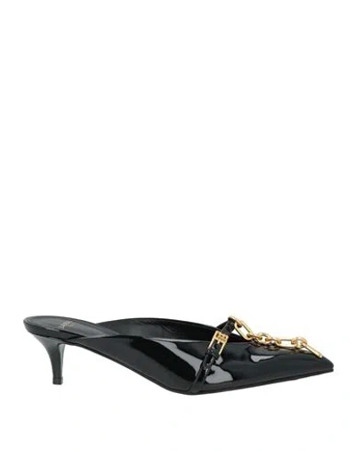 Balmain Woman Mules & Clogs Black Size 8.5 Calfskin