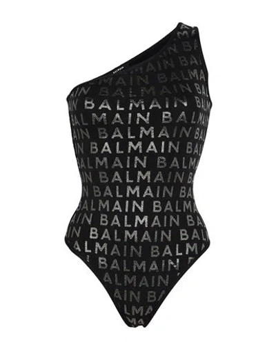 Balmain Woman One-piece Swimsuit Black Size 14 Polyamide, Elastane