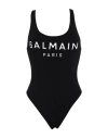 Balmain Woman One-piece Swimsuit Black Size 2 Polyester, Elastane