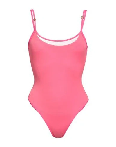 Balmain Woman One-piece Swimsuit Coral Size 2 Polyamide, Elastane In Red