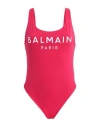 Balmain Woman One-piece Swimsuit Fuchsia Size 14 Polyester, Elastane In Pink