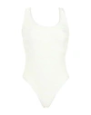 Balmain Woman One-piece Swimsuit Ivory Size 2 Polyamide, Elastane In White