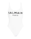 Balmain Woman One-piece Swimsuit White Size 10 Polyester, Elastane