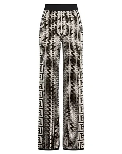 Balmain Woman Pants Beige Size 6 Wool, Viscose, Polyamide, Elastane In Black