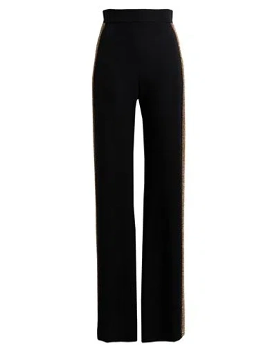 Balmain Woman Pants Black Size 2 Wool, Epoxide Resin, Glass, Ecobrass
