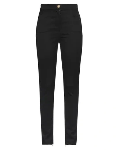 Balmain Woman Pants Black Size 4 Virgin Wool, Elastane