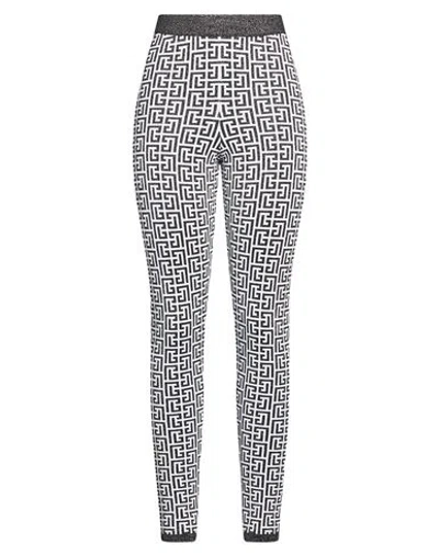 Balmain Woman Pants Black Size 8 Viscose, Polyester, Polyamide, Metallic Polyester, Elastane