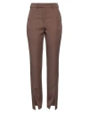 BALMAIN BALMAIN WOMAN PANTS BROWN SIZE 10 WOOL