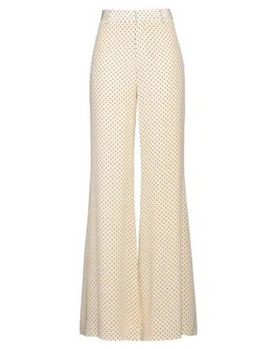 Balmain Woman Pants Cream Size 4 Silk In Neutral
