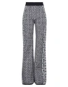 Balmain Monogram-print Flared Trousers In Blue