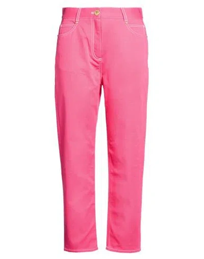 Balmain Woman Pants Pink Size 4 Cotton