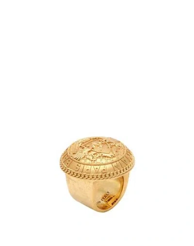 Balmain Woman Ring Gold Size M Brass