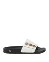 Balmain Woman Sandals Off White Size 7 Calfskin