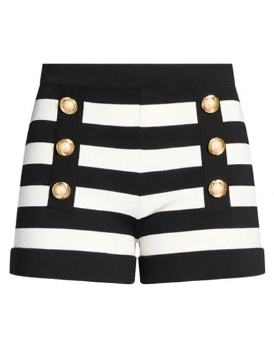 Balmain Woman Shorts & Bermuda Shorts Black Size 6 Viscose, Polyester
