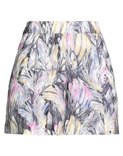Balmain Woman Shorts & Bermuda Shorts Light Grey Size 8 Cupro In Gray