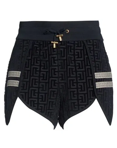 Balmain Woman Shorts & Bermuda Shorts Midnight Blue Size Xs Polyamide