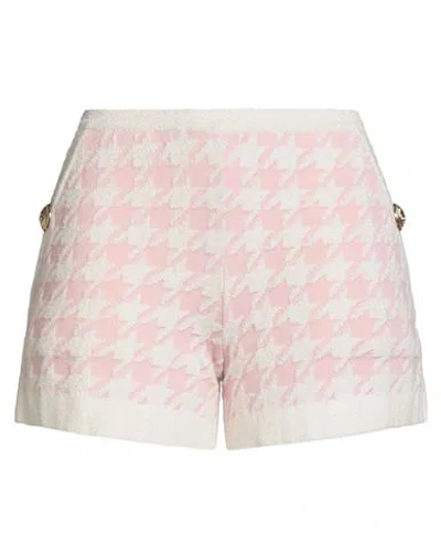 Balmain Woman Shorts & Bermuda Shorts Pink Size 8 Nylon, Cotton, Viscose, Polyester, Elastane