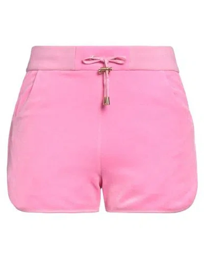 Balmain Woman Shorts & Bermuda Shorts Pink Size M Cotton, Polyester, Polyamide, Elastane, Silicone