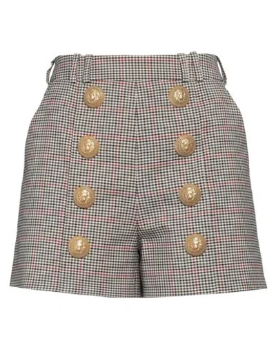 Balmain Woman Shorts & Bermuda Shorts Sand Size 8 Polyester, Wool In Beige