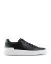 Balmain B Court Black Low Top Sneakers Withtono Logo At The Back In Smooth Leather Man In Black