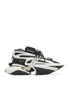 Balmain Unicorn Trainers In Two-tone Neoprene And Leather In Black
