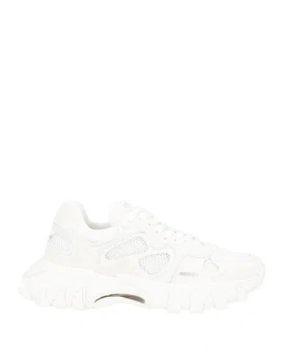 Balmain Woman Sneakers White Size 11 Calfskin, Polyester, Polyurethane, Viscose