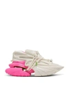 Balmain Unicorn Sneakers In Neoprene And Leather Color White And Pink In White