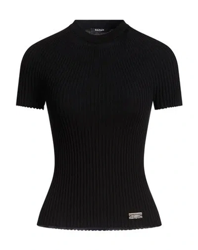Balmain Woman Sweater Black Size 4 Merino Wool