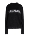 Balmain Black Mohair Sweatshirt In Black