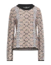 Balmain Snake-effect Jacquard Sweater In Brown