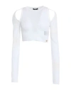 Balmain Woman Sweater Off White Size 8 Viscose, Polyamide, Elastane In White
