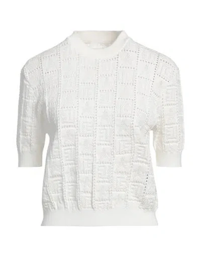 Balmain Woman Sweater Off White Size 8 Viscose, Polyester