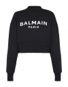Balmain Sweatshirt With Logo Print In Black