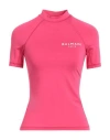 Balmain Woman T-shirt Fuchsia Size S Polyester, Elastane In Pink