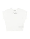 Balmain Woman T-shirt White Size 8 Cotton In White