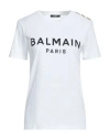 Balmain Woman T-shirt White Size M Cotton