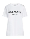 Balmain Flocked Paris T-shirt In White