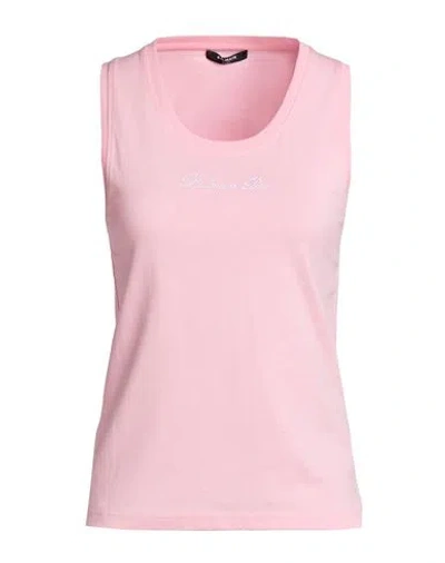 Balmain Woman Tank Top Pink Size Xl Cotton
