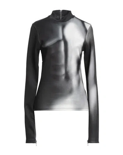 Balmain Woman Top Black Size M Polyester, Elastane
