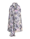 Balmain Woman Top Light Grey Size 8 Cupro In Multi