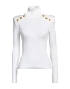 Balmain Women's 6 Btn Knit Pullover In White