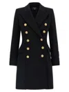 Balmain 10 Buttons Coat In Virgin Wool And Cashmere Women In Black