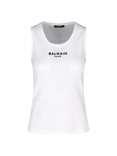 Balmain Women's 100% Cotton Top In Gray