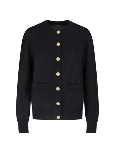 Balmain Women's 100% Virgin Wool Sweater In Black